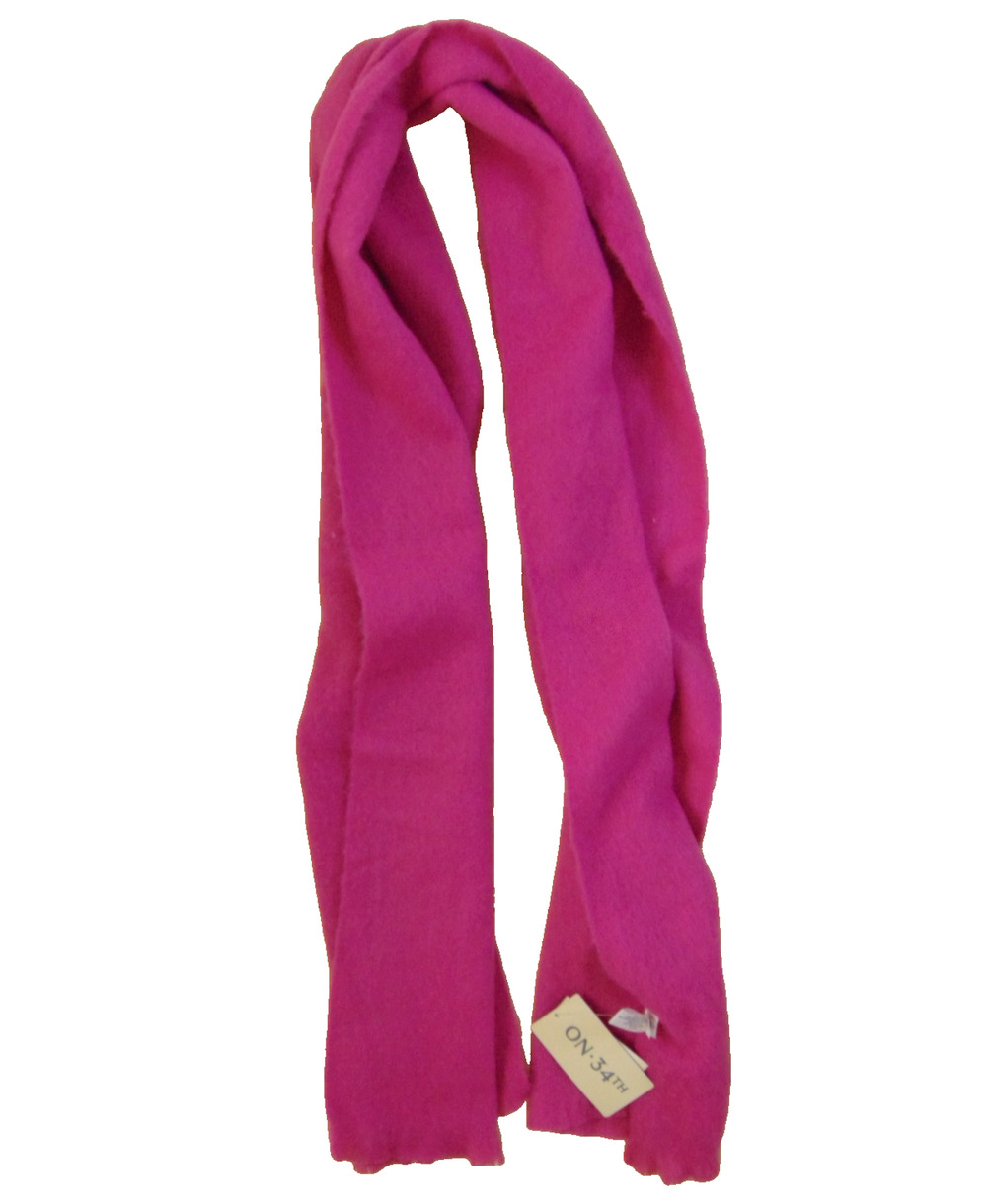 On 34th Convertible Wrap Scarf Bright Pink Fuzzy 4 Ways to Wear NWT Macys